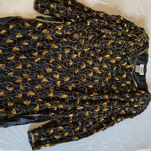 Papell Boutique Sequined Tunic Top Size L